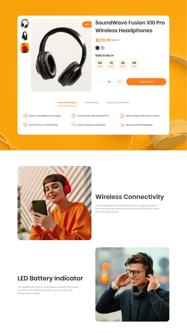 Shopify premium product page layout example