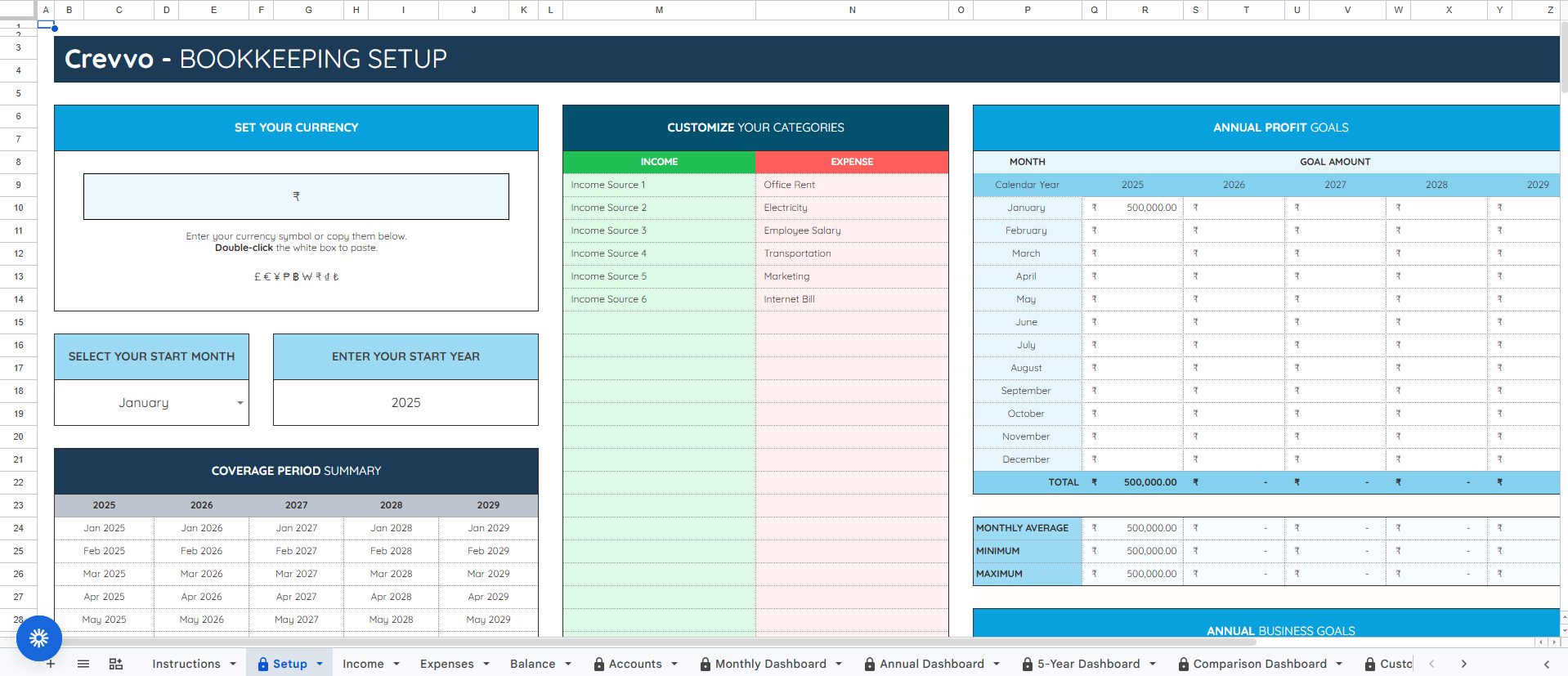 Business Bookkeeping Tracker